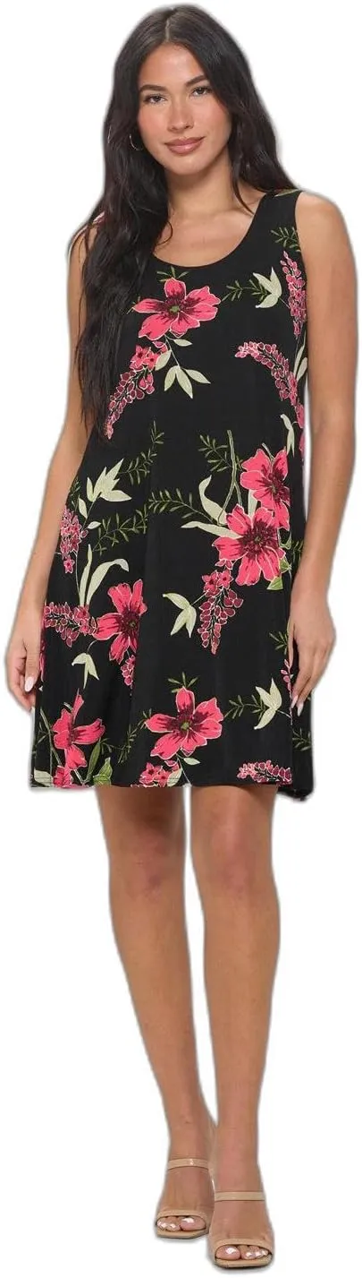 Jostar Print Missy Tank Dress-7003BN-TRP1-W431