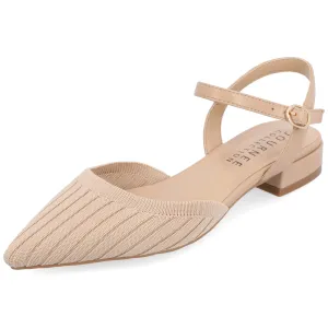 Journee Womens Ansley Mary Jane Pointed Toe Flats