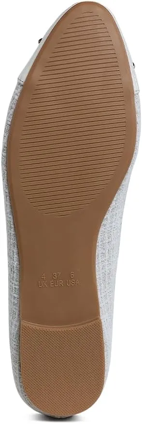 Junpey Plaid Tweed Ballet Flats