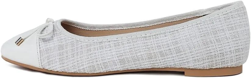 Junpey Plaid Tweed Ballet Flats