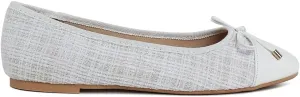 Junpey Plaid Tweed Ballet Flats