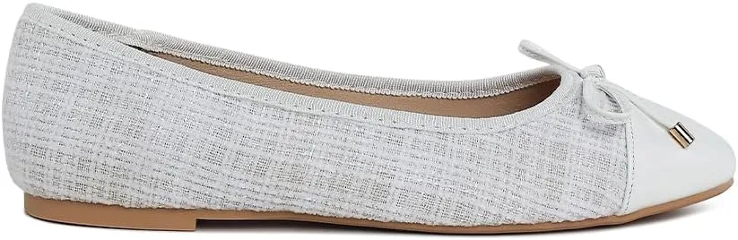 Junpey Plaid Tweed Ballet Flats