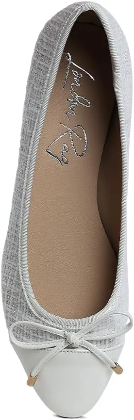 Junpey Plaid Tweed Ballet Flats