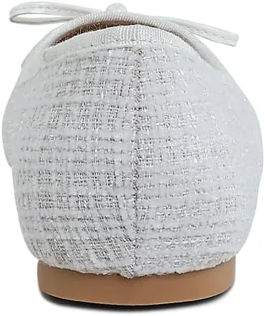 Junpey Plaid Tweed Ballet Flats