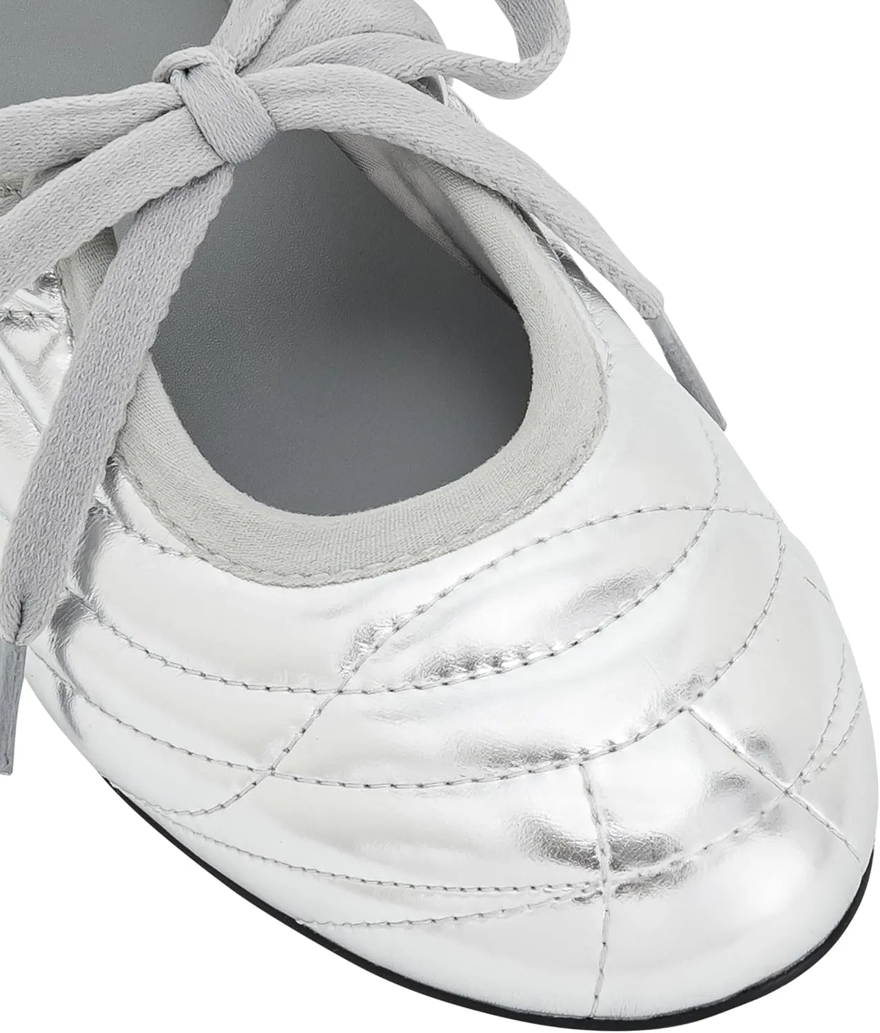 JW PEI Women's Erika Topstitching lace-up Ballet Flats
