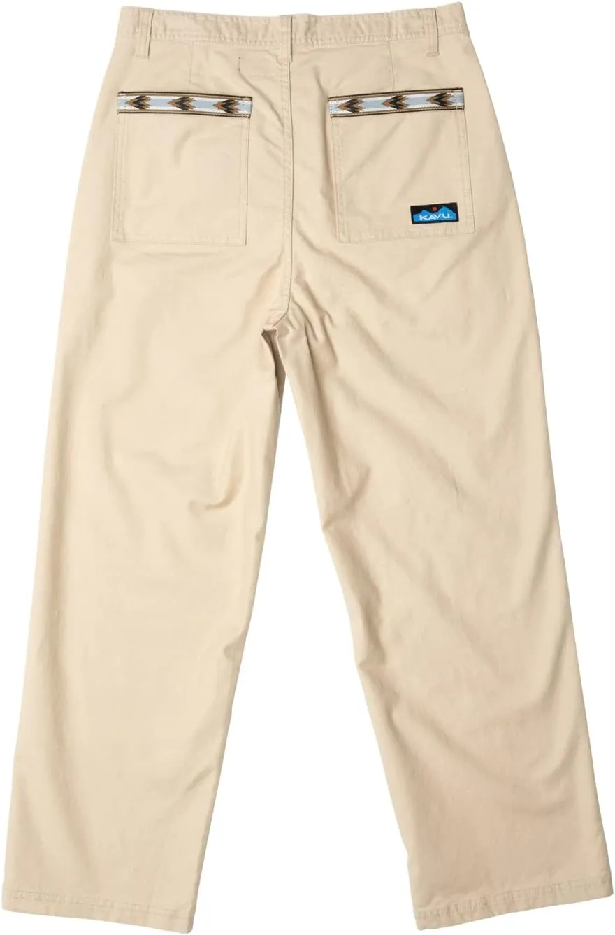 KAVU Peri Womens Cotton Etch High Rise Waist Slacks