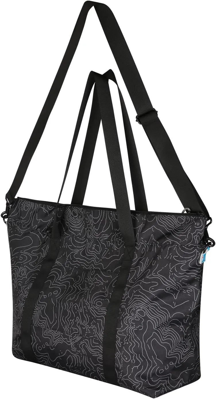 KAVU Twin Falls Tote Shoulder Strap Canvas Color Block Bag