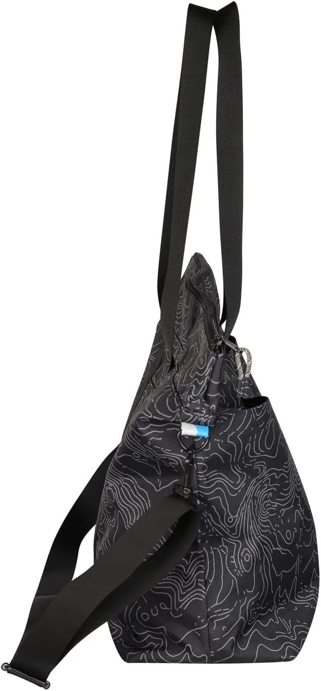 KAVU Twin Falls Tote Shoulder Strap Canvas Color Block Bag