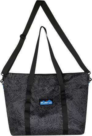 KAVU Twin Falls Tote Shoulder Strap Canvas Color Block Bag