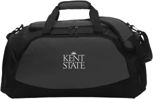 Kent State University Active Duffel Bag - KSU Travel Tote (L 15"H x 29"W x 13"D, Charcoal)