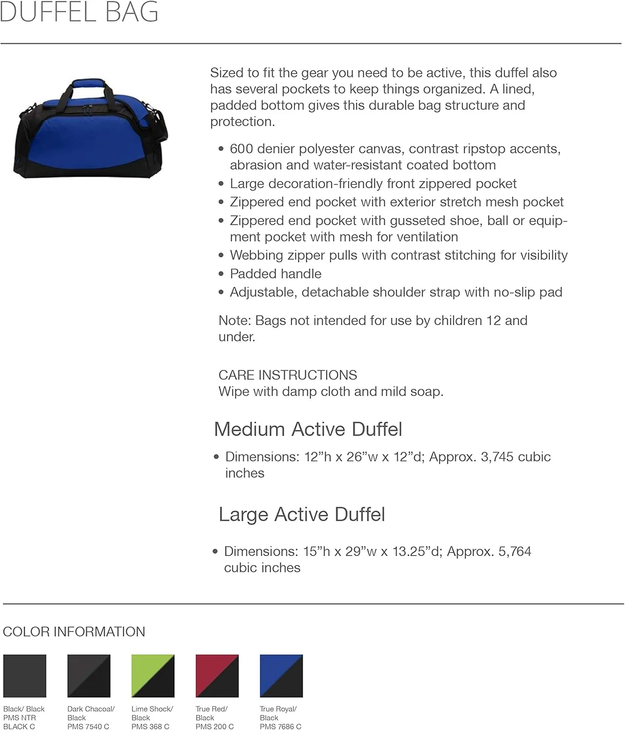 Kent State University Active Duffel Bag - KSU Travel Tote (L 15"H x 29"W x 13"D, Charcoal)