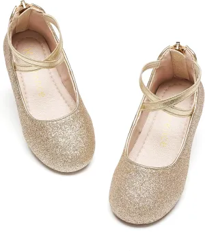 Kiderence Little Toddler Girls Dress Shoes Ballerina Ballet Flats Kids Mary Janes