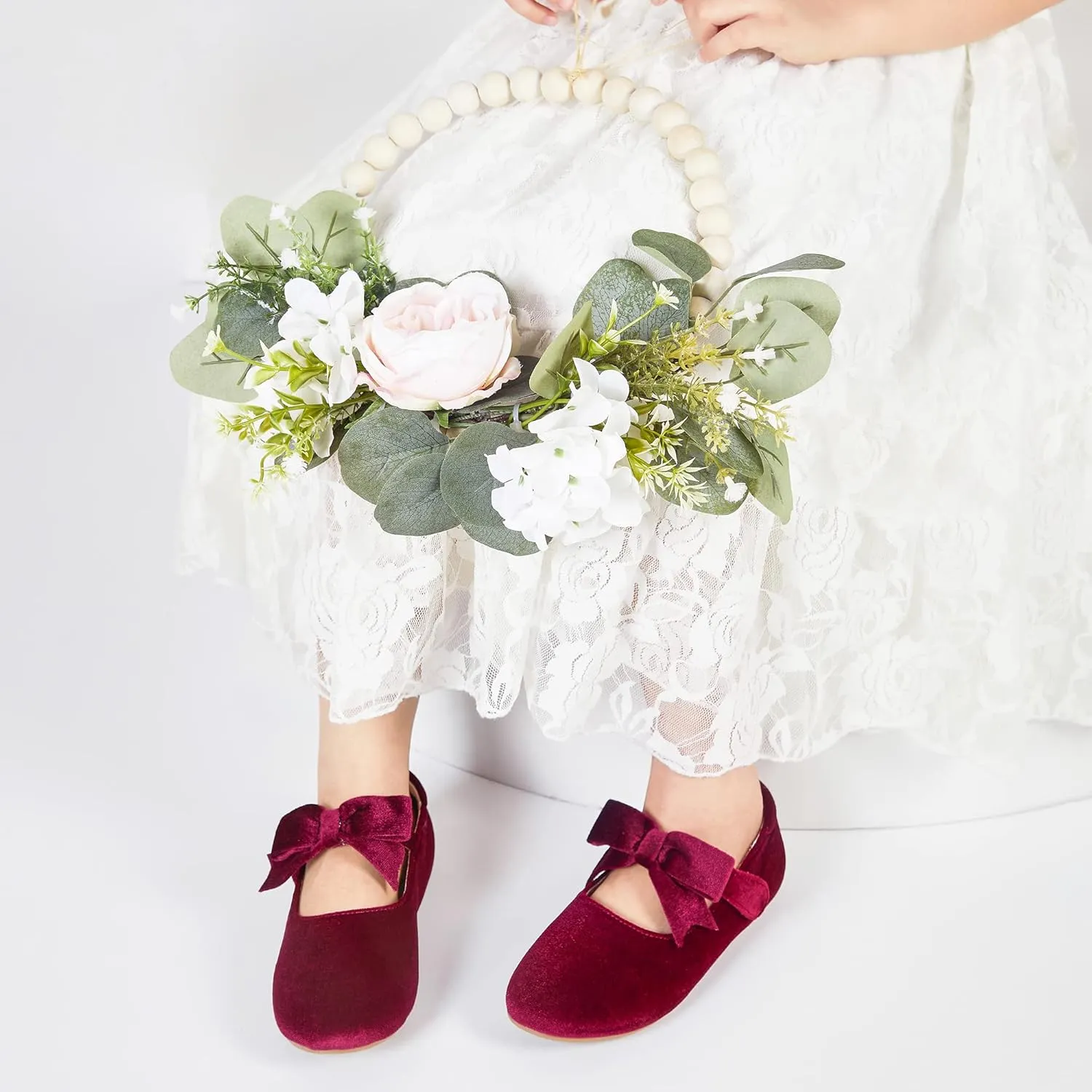 Kiderence Toddler Girls Dress Shoes Little Kids Mary Janes Ballet Flats Toddler