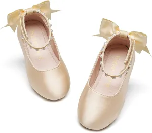 Kiderence Toddler Girls Dress Shoes Little Kids Mary Janes Ballet Flats Toddler