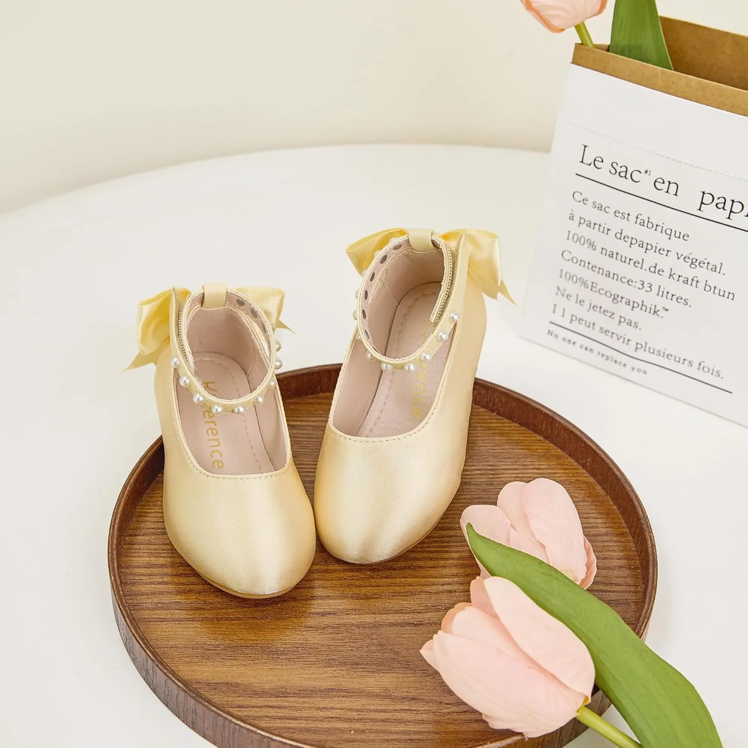 Kiderence Toddler Girls Dress Shoes Little Kids Mary Janes Ballet Flats Toddler