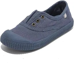 Kids Canvas Shoes Girls Boys Elastic Sneakers Slip on Tennis Shoes Soft Lightweight Footwear for Walking Running