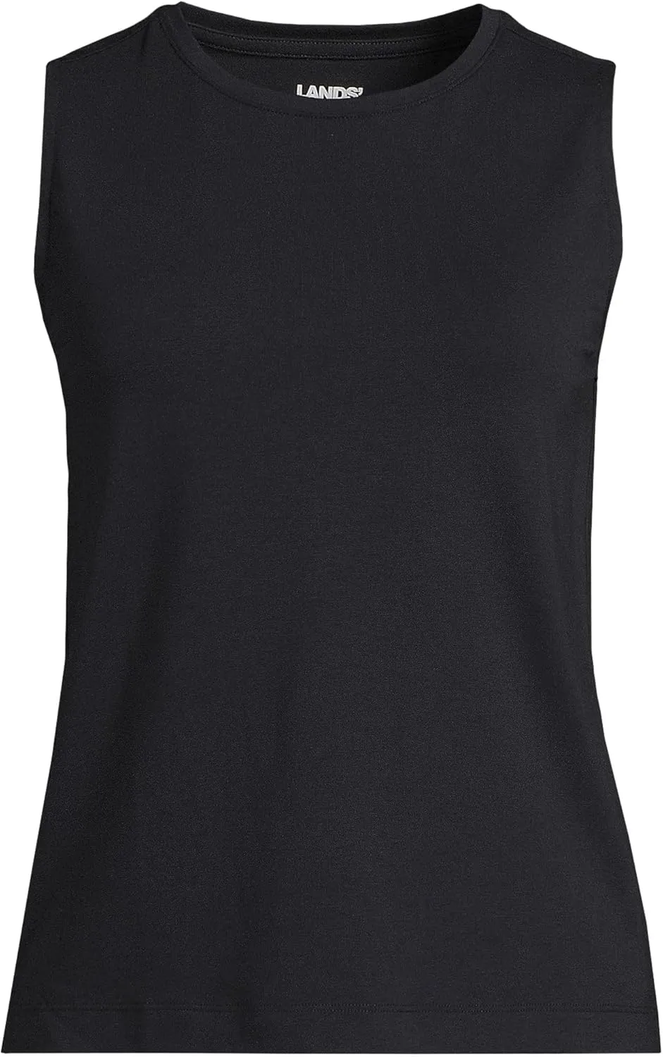 Lands' End Women's Crew Neck Jersey Shell Tank