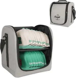 Large Hat Bag for Baseball Caps, Hat Organizer Bag for Traveling & Moving, Storing Snapback Cap, Portable Hat Carrier Holder Case for 12-16 Caps (Grey)