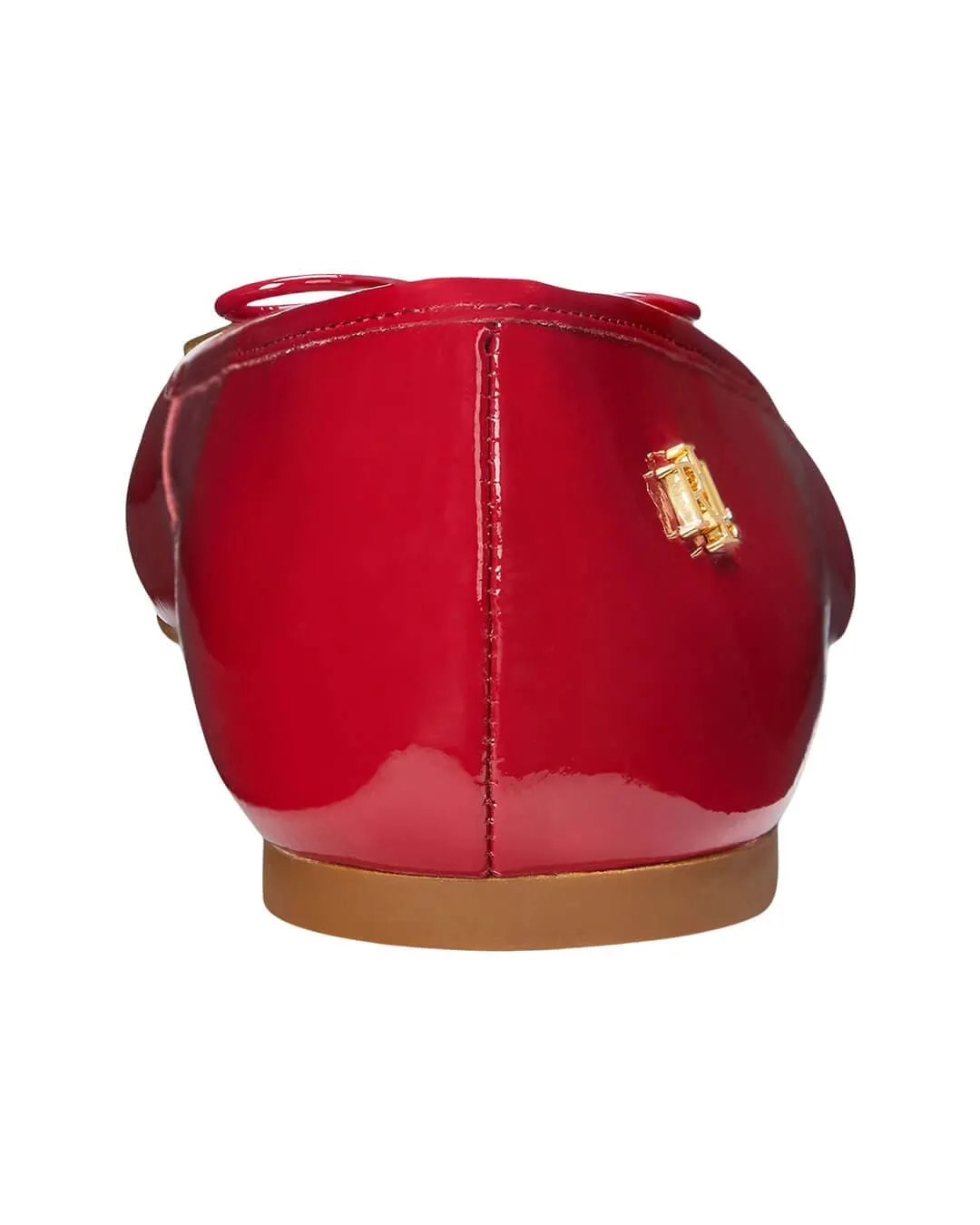 Lauren by Ralph Lauren Red Jayna Flats Ballet