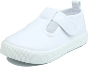 LAWBUCE Toddler Girls T-Strap Sneakers Kids Mary Jane Canvas Shoes