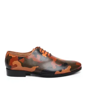 Leather Hand Painted Wholecut Oxford Shoes
