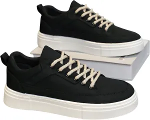 lilaBelle]【Chunky Retro Canvas Shoes Men's Summer Breathable Platform ers, Non-Slip Orthopedic Design with Lightweight Cushion, Multipurpose Footwear for Driving/Travel/Office (UK Size)