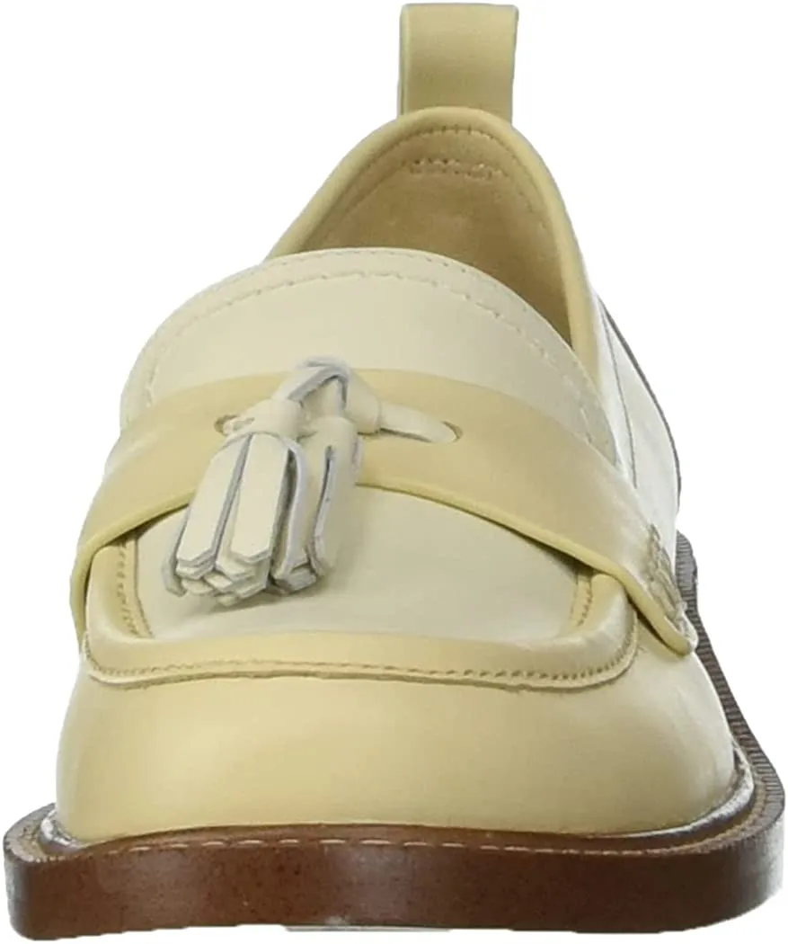 Loafers On Sam Eggshell/Modern Caylia Sleek and smooth Heel Toe Competitive Ivory Almond Slip Stacked Edelman