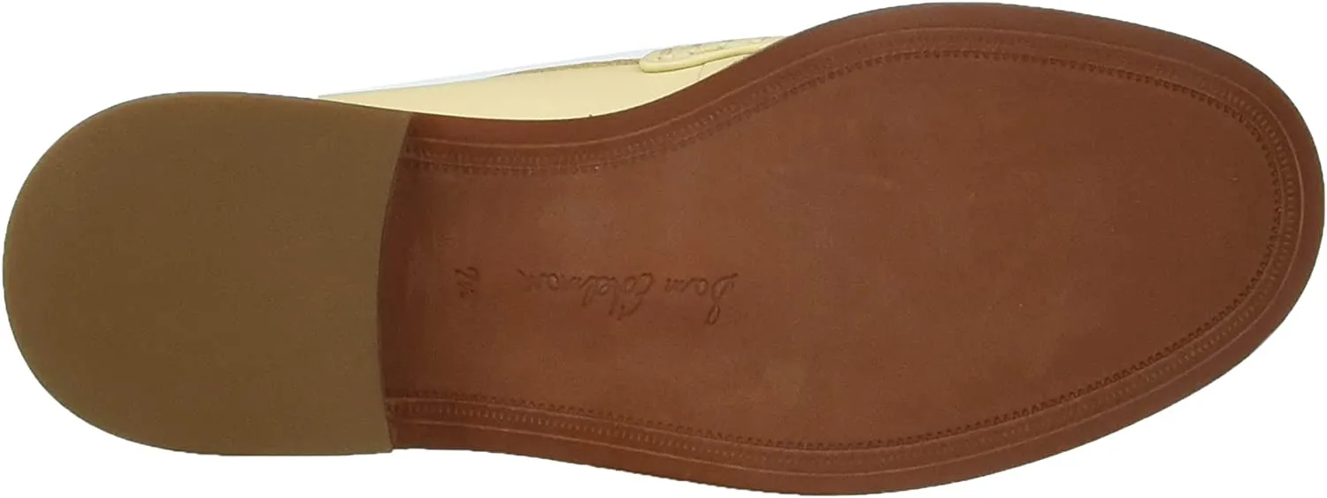 Loafers On Sam Eggshell/Modern Caylia Sleek and smooth Heel Toe Competitive Ivory Almond Slip Stacked Edelman