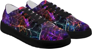 Low-Top Slip Ons Sneakers Canvas Women Black Platform Canvas Shoes Trendy Slip Ons Barefoot Shoes Fit Comfort 5.5-13.5