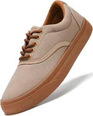 Low-Top Thick Sole Men's Fashion Sneakers Casual Canvas Sneakers for Men Lace up Tennis Shoes Comfortable Breathable Insole Slip on Sneakers Men Low Slip on Shoes - Multiple Colors - Big Size