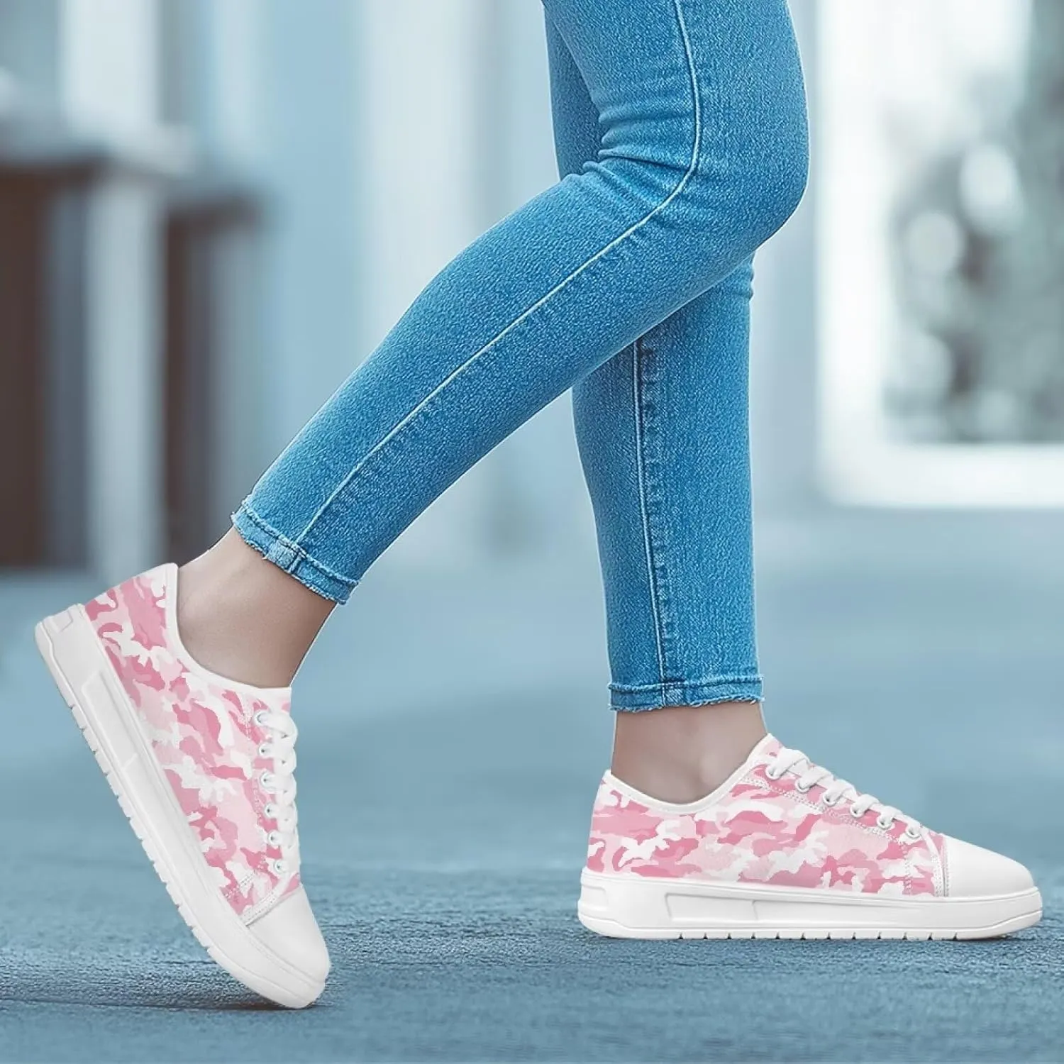Low Tops Canvas Shoes for Women Girl Classic Lace Up Fashion Sneaker Street Casual Canvas Shoes No Laces 5.5-13.5
