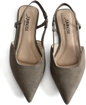LUMINOSA Women's Elegant Pointed Toe Slingback Flats