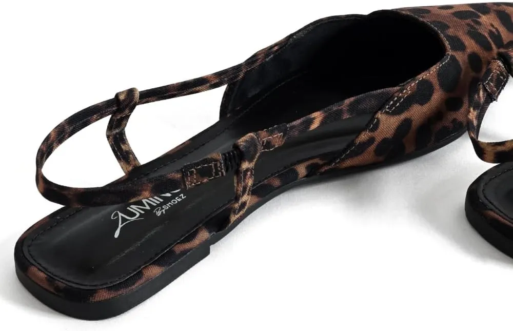 LUMINOSA Women's Elegant Pointed Toe Slingback Flats