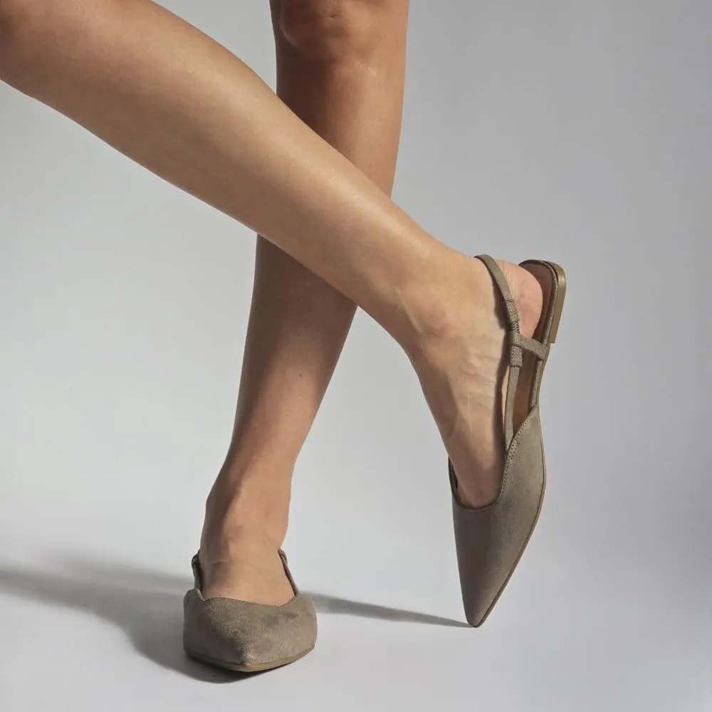 LUMINOSA Women's Elegant Pointed Toe Slingback Flats