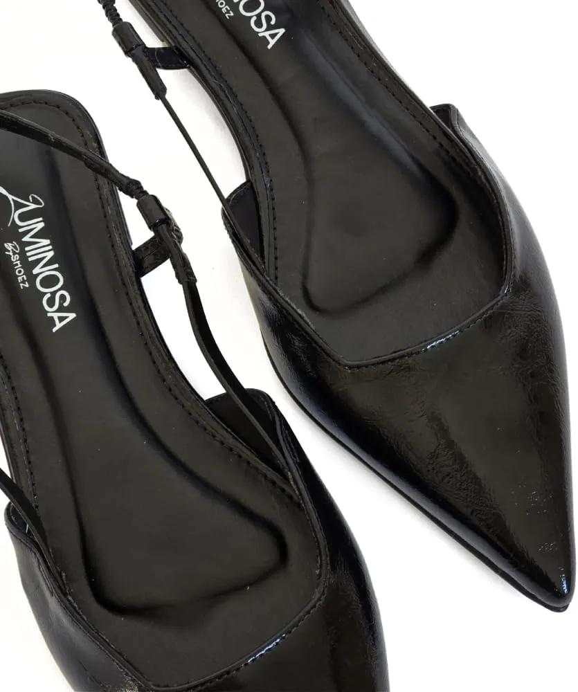 LUMINOSA Women's Elegant Pointed Toe Slingback Flats