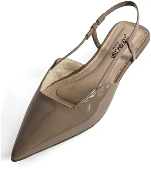 LUMINOSA Women's Elegant Pointed Toe Slingback Flats