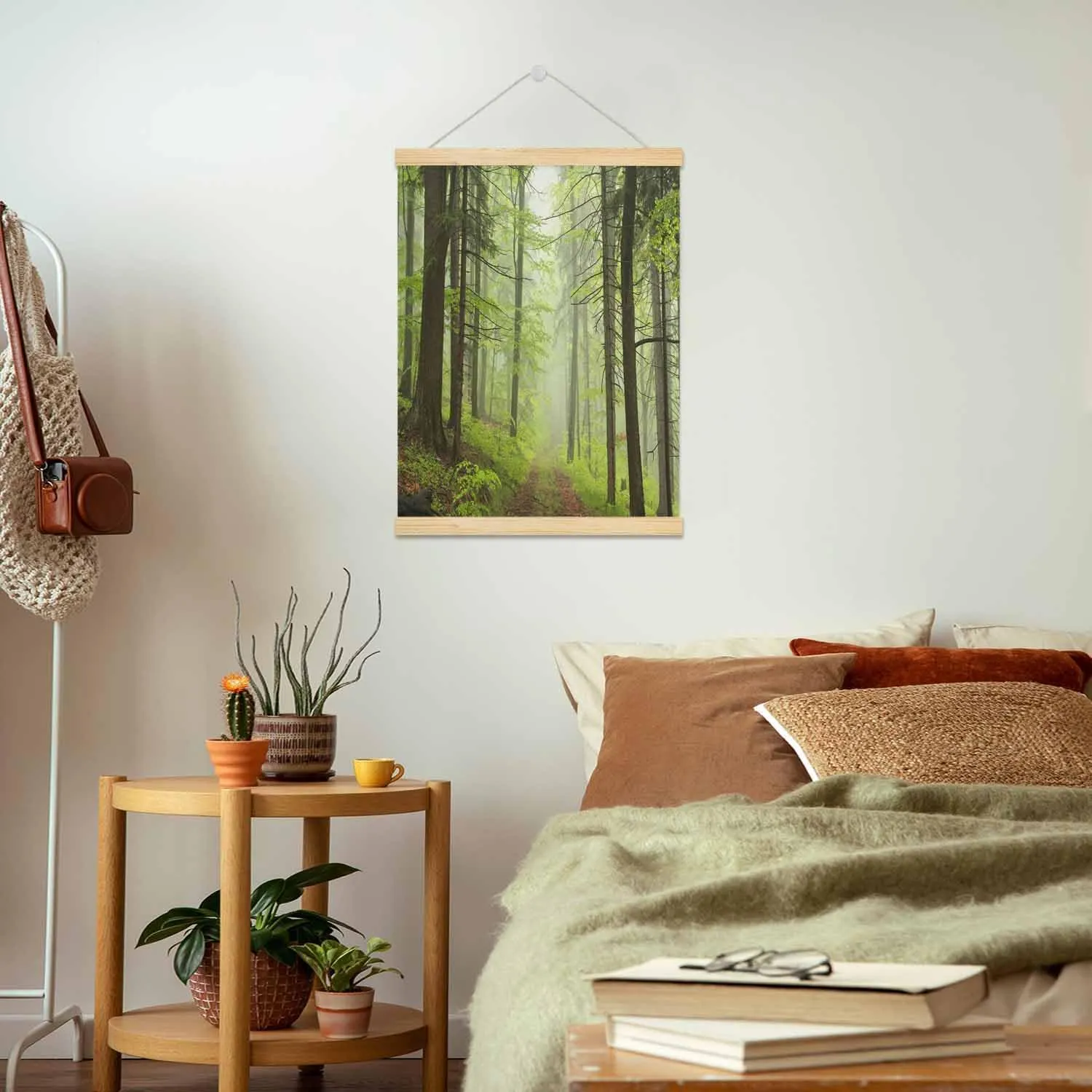 Malquwr Trail Poster 16X24 Inch Foggy Spring forest Art Posters for Dorm Home Office Classroom