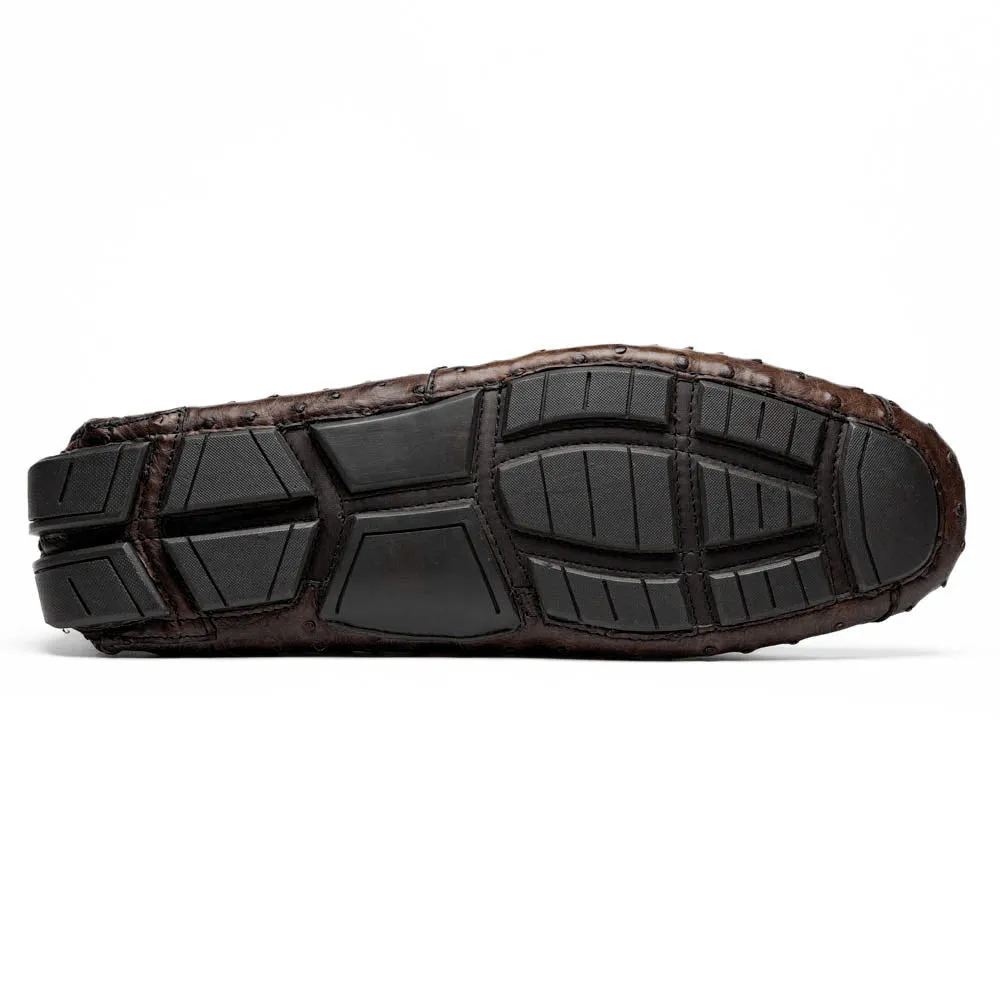 Marco Di Milano Alba in Kango Tabac Ostrich & Lizard Driving Loafer