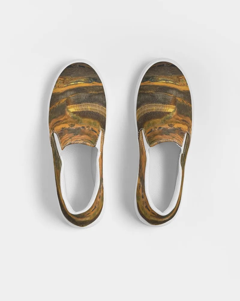 Marra Mamba Tiger's Eye Spiritual Stability Men's Slip-On Canvas Shoe