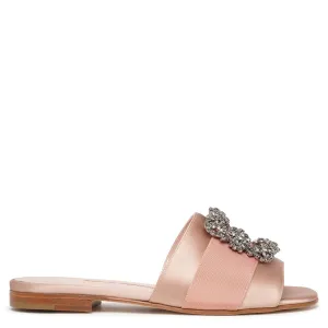 Martamod beige rose satin slides