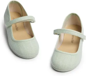 Mary Jane Shoes for Girls – Classic & Comfortable Dress Shoes for Toddlers & Kids – Perfect Flats for School, Play, and Special Occasions (Canvas)