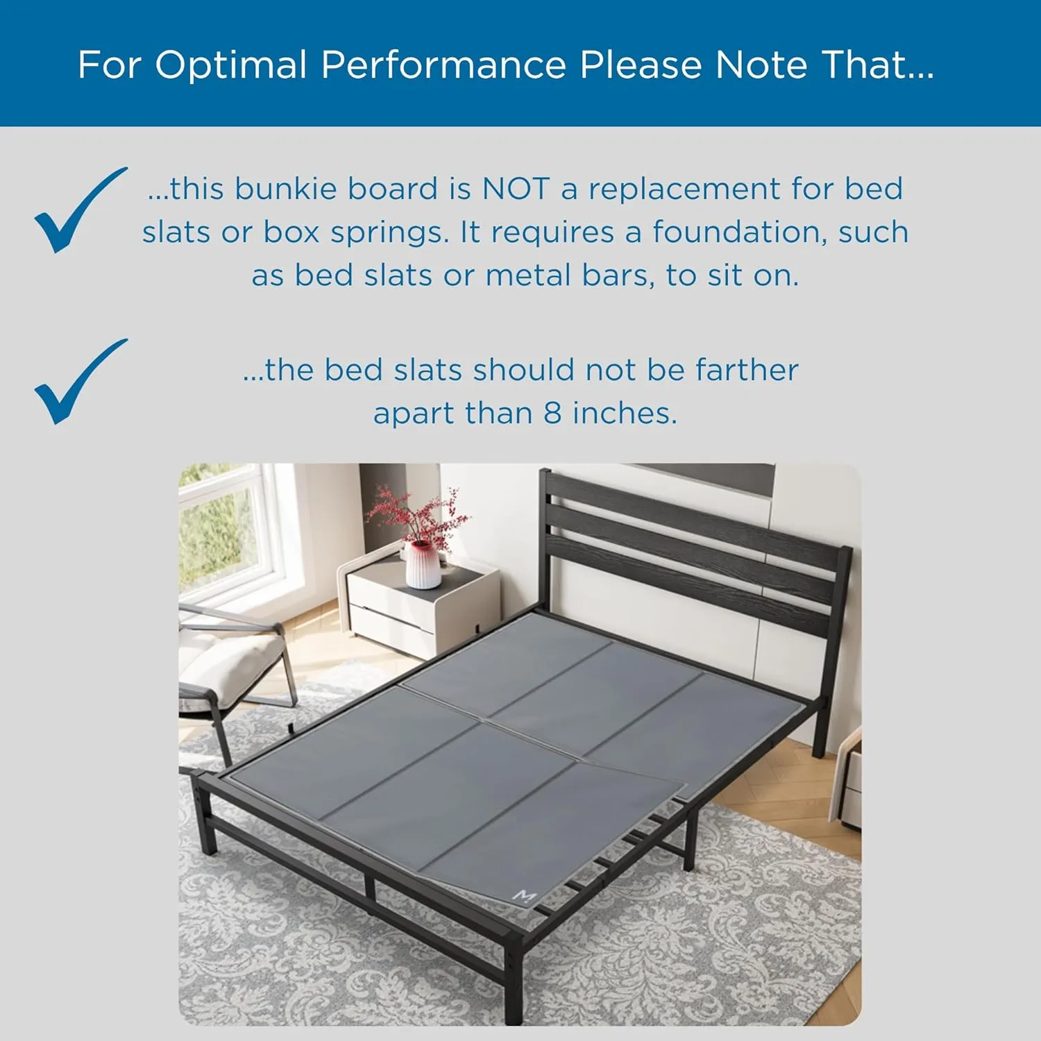 Meliusly Premium 10mm Bunkie Board Twin 2-Pack (38x75'') Patent Pending Low Profile Bed Board Design - Breathable, Noise Minimizing, Moisture Resistant Bunkieboards, Low Profile Bed Support