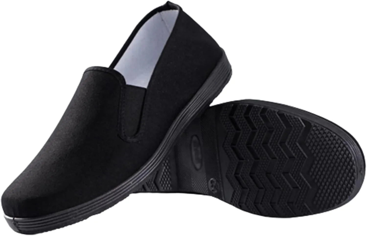 Men Old Beijing Shoes, Slip-On Chinese Kung Fu Canvas Martial Arts Tai Chi Rubber Old Beijing Shoes, Comfortable Non Slip Traditional Canvas, for Tai Chi, Kung Fu, Martial Arts, Leisure
