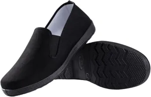 Men Old Beijing Shoes, Slip-On Chinese Kung Fu Canvas Martial Arts Tai Chi Rubber Old Beijing Shoes, Comfortable Non Slip Traditional Canvas, for Tai Chi, Kung Fu, Martial Arts, Leisure