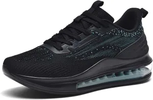 Men's Air Cushioned Athletic Shoes Breathable Mesh Running Shoes Non-Slip Rebound Casual Walking Shoes Arch Support Road Running Shoes Men's Shoes Size Large 6-14 US Size