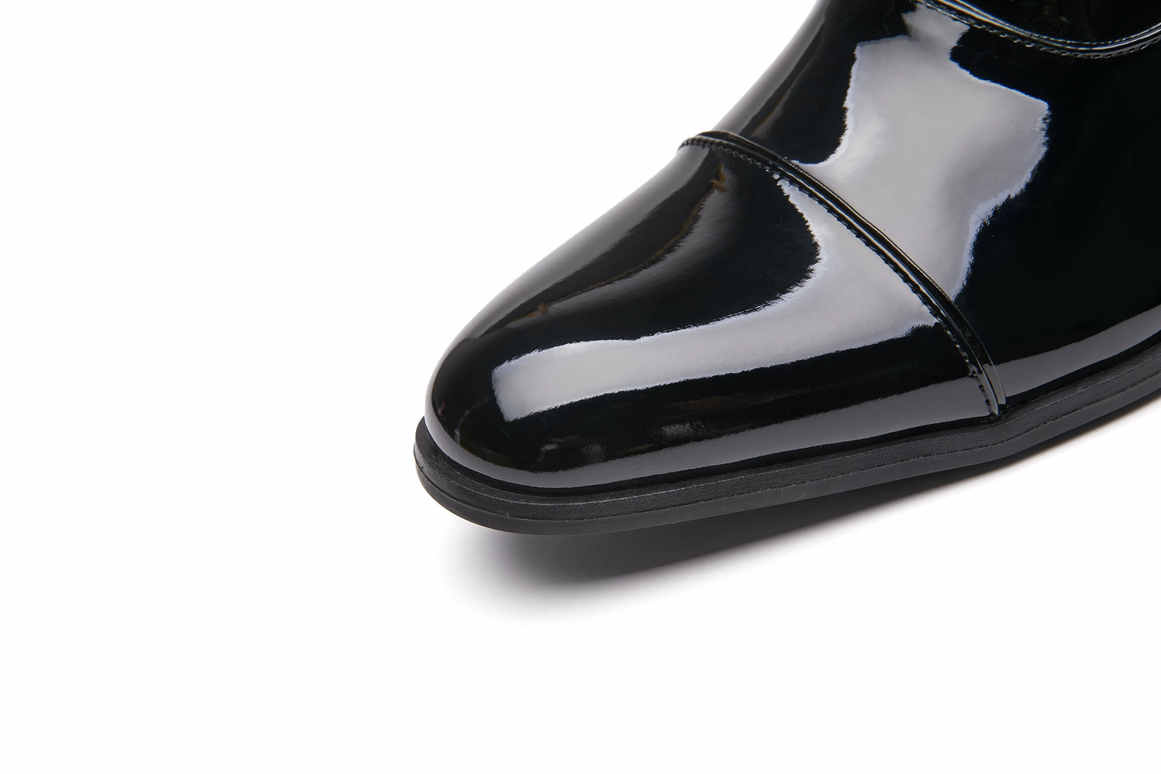 Men's Business Lace-Up Patent Leather Oxford Shoes