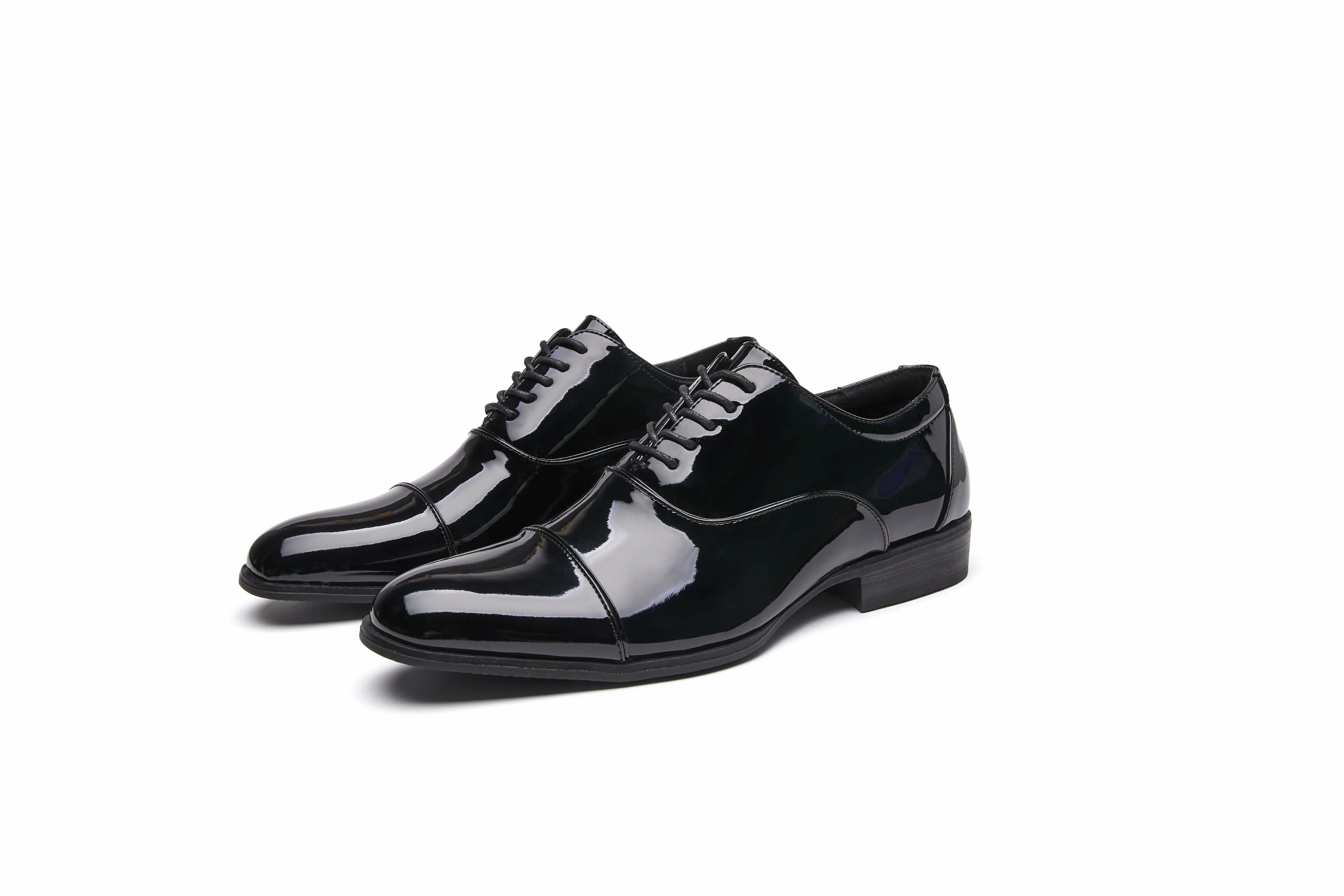Men's Business Lace-Up Patent Leather Oxford Shoes