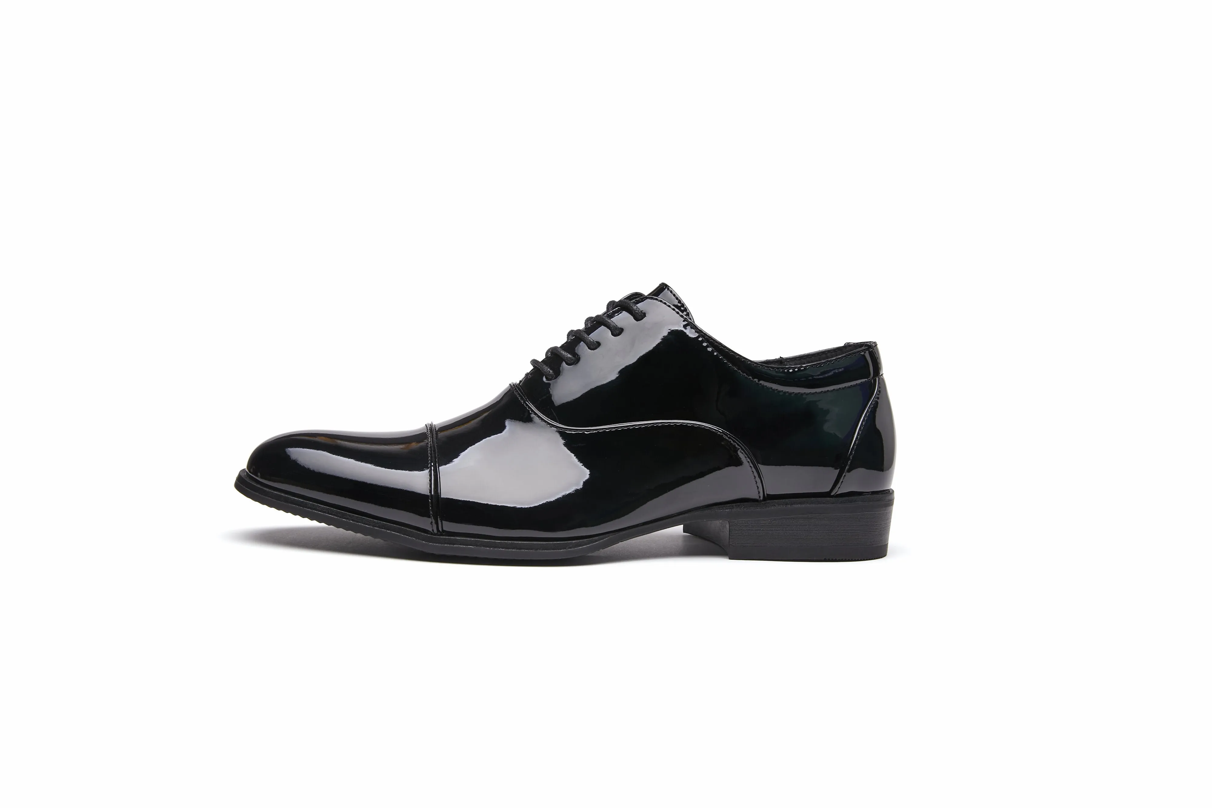 Men's Business Lace-Up Patent Leather Oxford Shoes