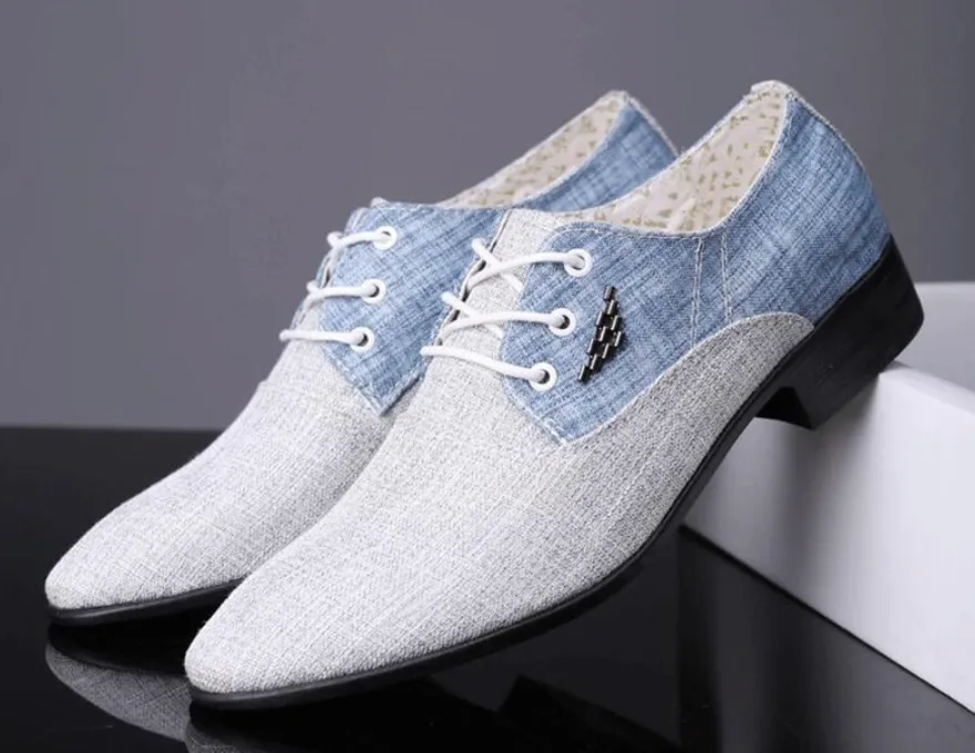 Mens Luxury Classic Canvas Shoes Men Formal Shoes - Many Colours