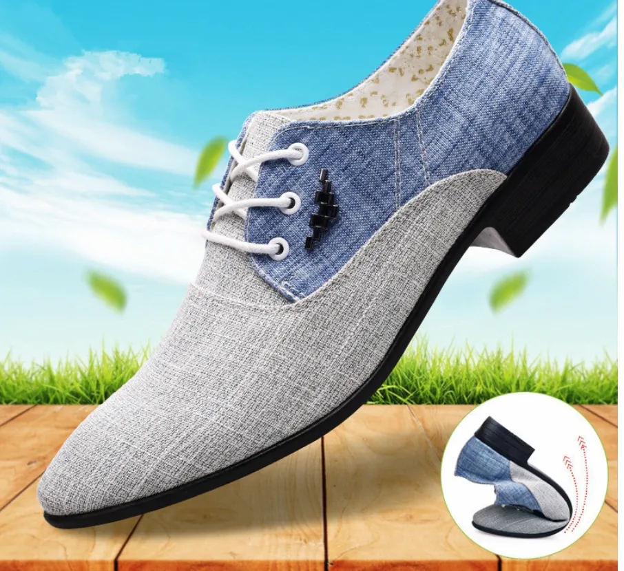 Mens Luxury Classic Canvas Shoes Men Formal Shoes - Many Colours